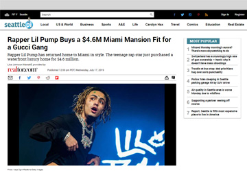 seattlepi Rapper Lil Pump Buys a 4.6M Miami Mansion Fit for a Gucci Gang